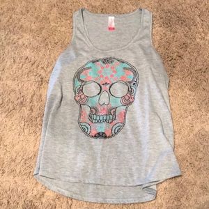 Sparkle sugar skull tank
